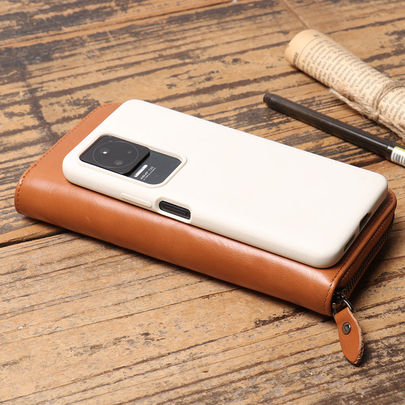 Women's & Men's & Antique Oil Wax Leather Multiple Ladies Wallets