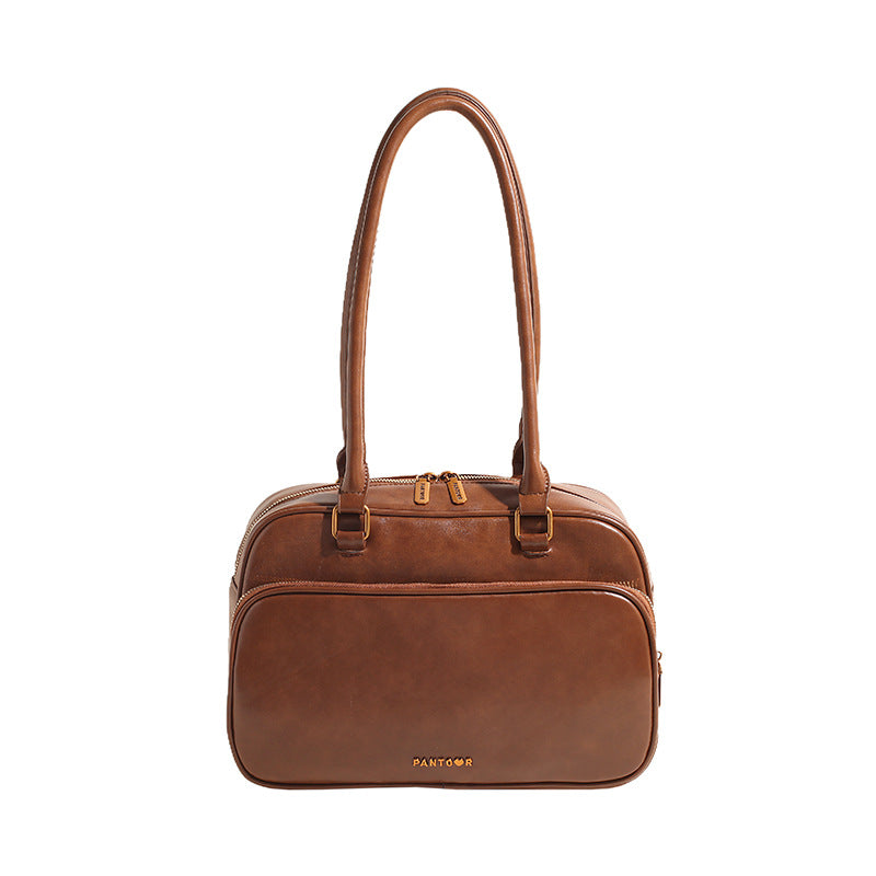 Women's Autumn Retro Portable Bowling Simple Niche Underarm Armpit Bags