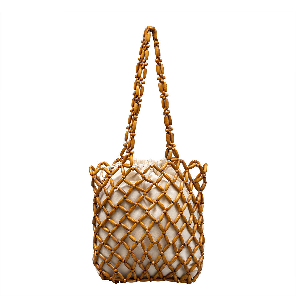 Beads Decoration Hand-woven Female Summer Niche Shoulder Bags
