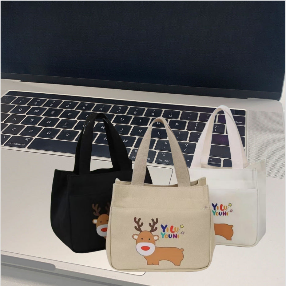 Canvas Three-dimensional Thickened Spring Urban Versatile Simple Small Square Bags