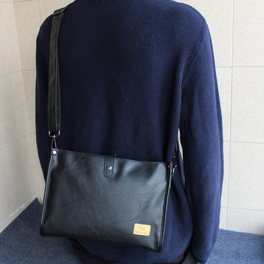 Men's Style Niche Lightweight Soft Leather Big Men's Messenger Bags