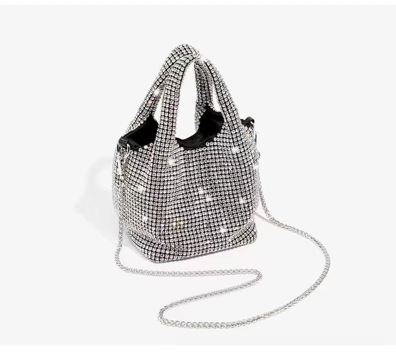 Women's Stylish Diamond Vest Shiny Chain Handbags