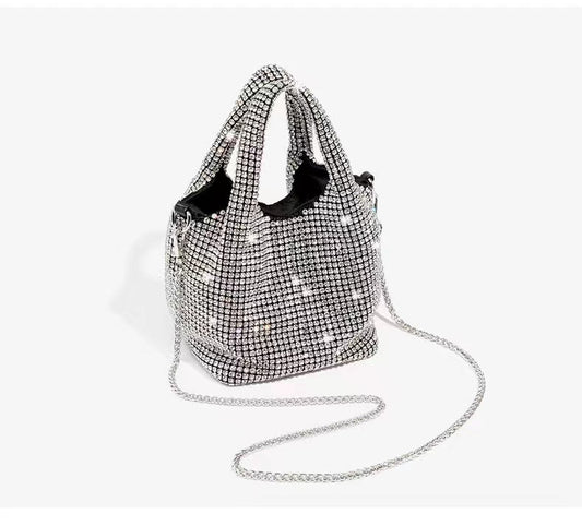 Women's Stylish Diamond Vest Shiny Chain Handbags