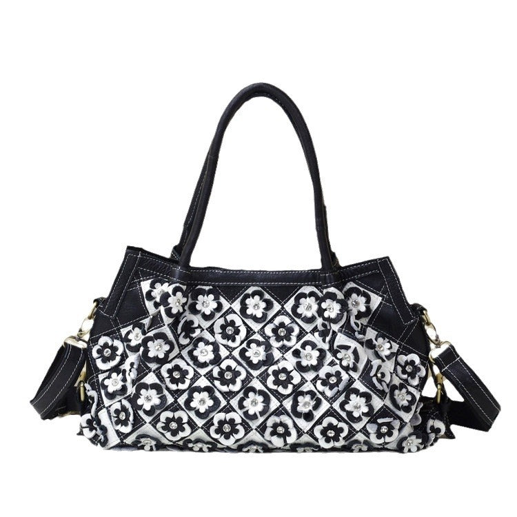 Women's Fashion Genuine Leather Personalized Design Colorful Women's Handbag
