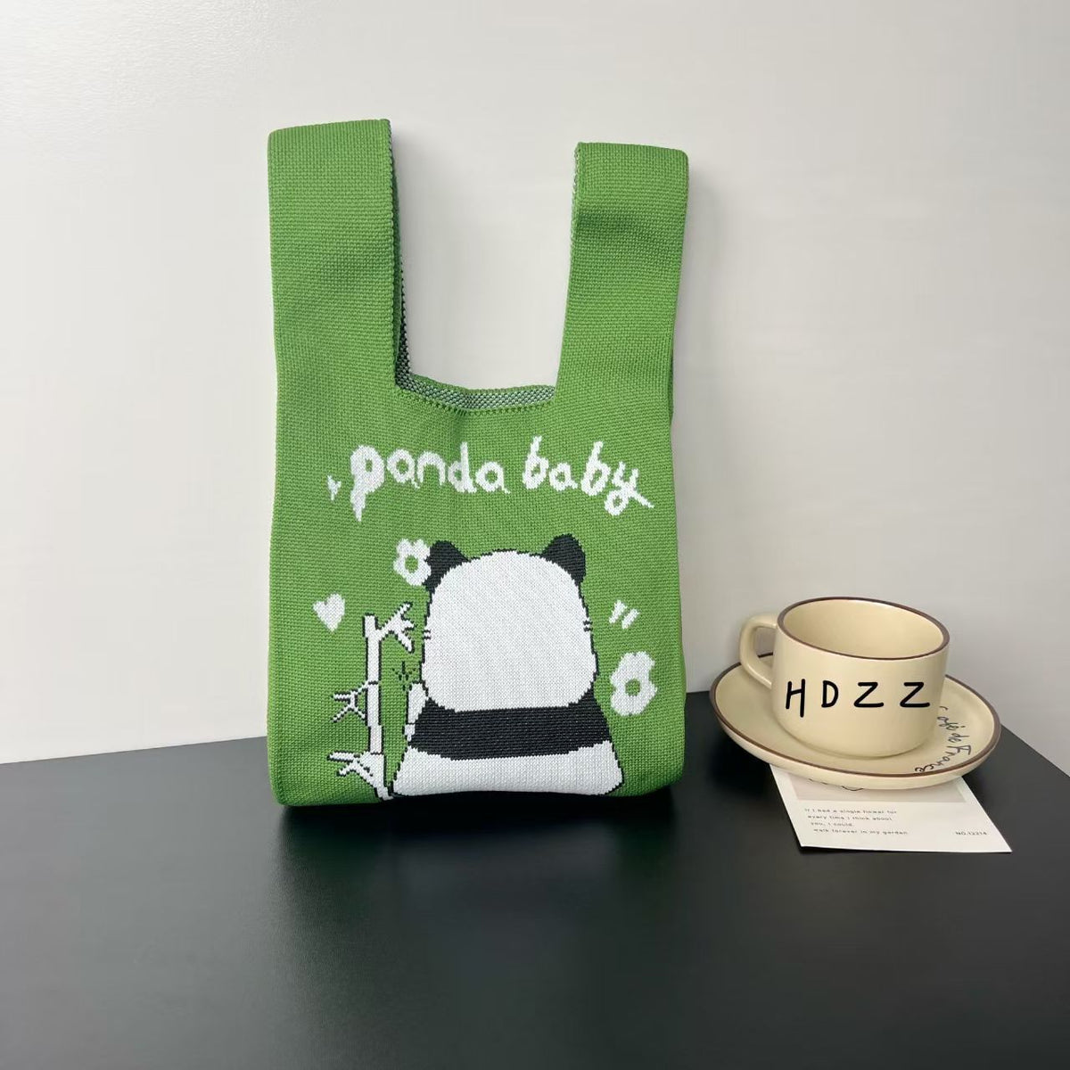 Women's Cute Panda Knitted Gift Niche High-grade Women's Handbag