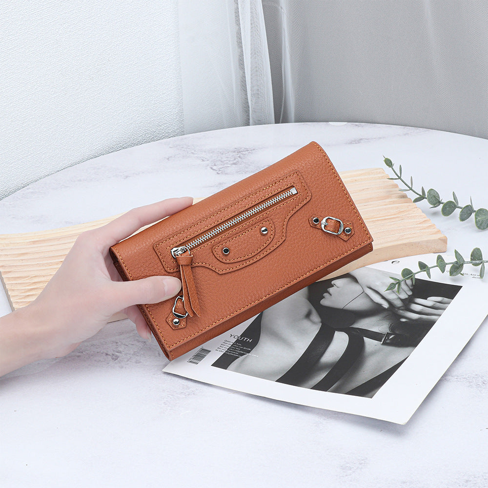 Women's Leather Motorcycle Rivet Chain Light Luxury Fashion Clutch Women's Messenger Bag