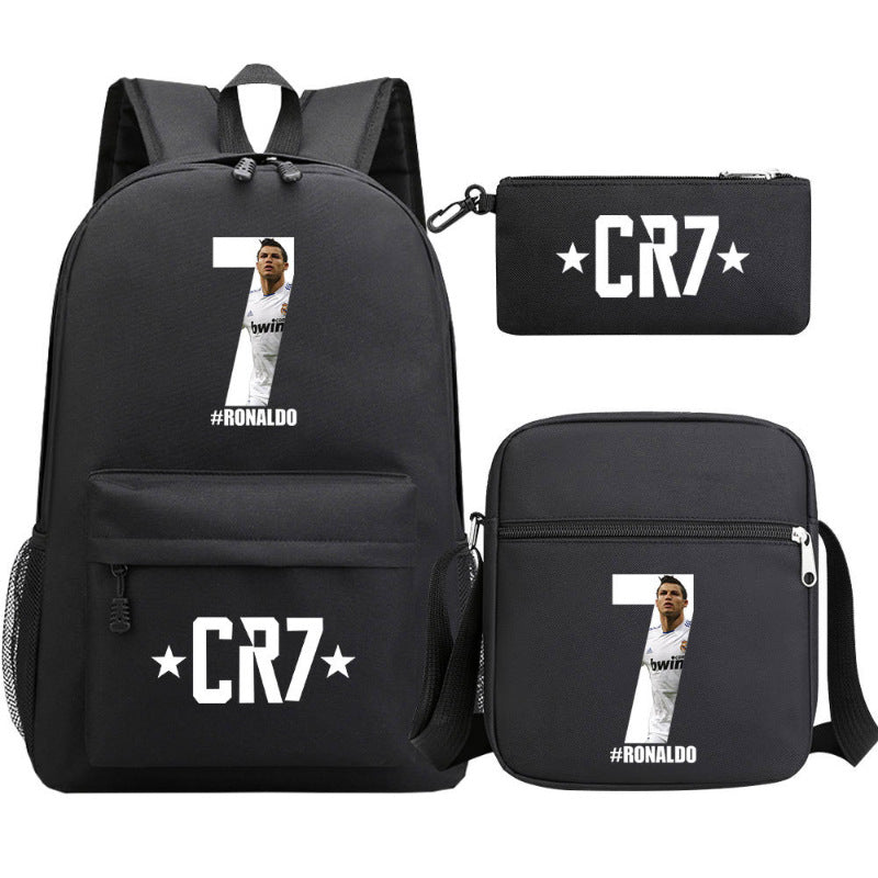 Women's & Men's & Football Star Junior Three-piece Suit Backpacks