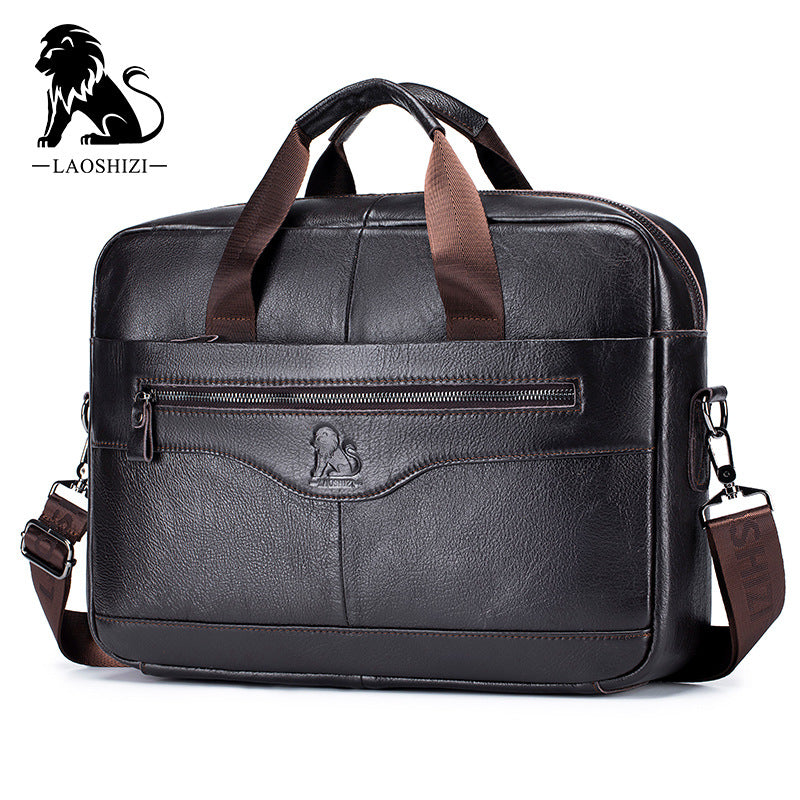 Men's Large Capacity Genuine Retro Top Layer Men's Briefcases