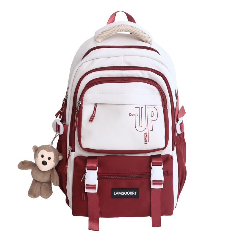 Fashion Female Junior High Large Capacity Color Middle School Students' Schoolbags