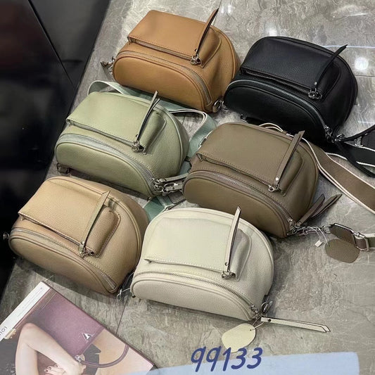 Women's Quality Simple First Layer Cowhide Soft Waist Packs