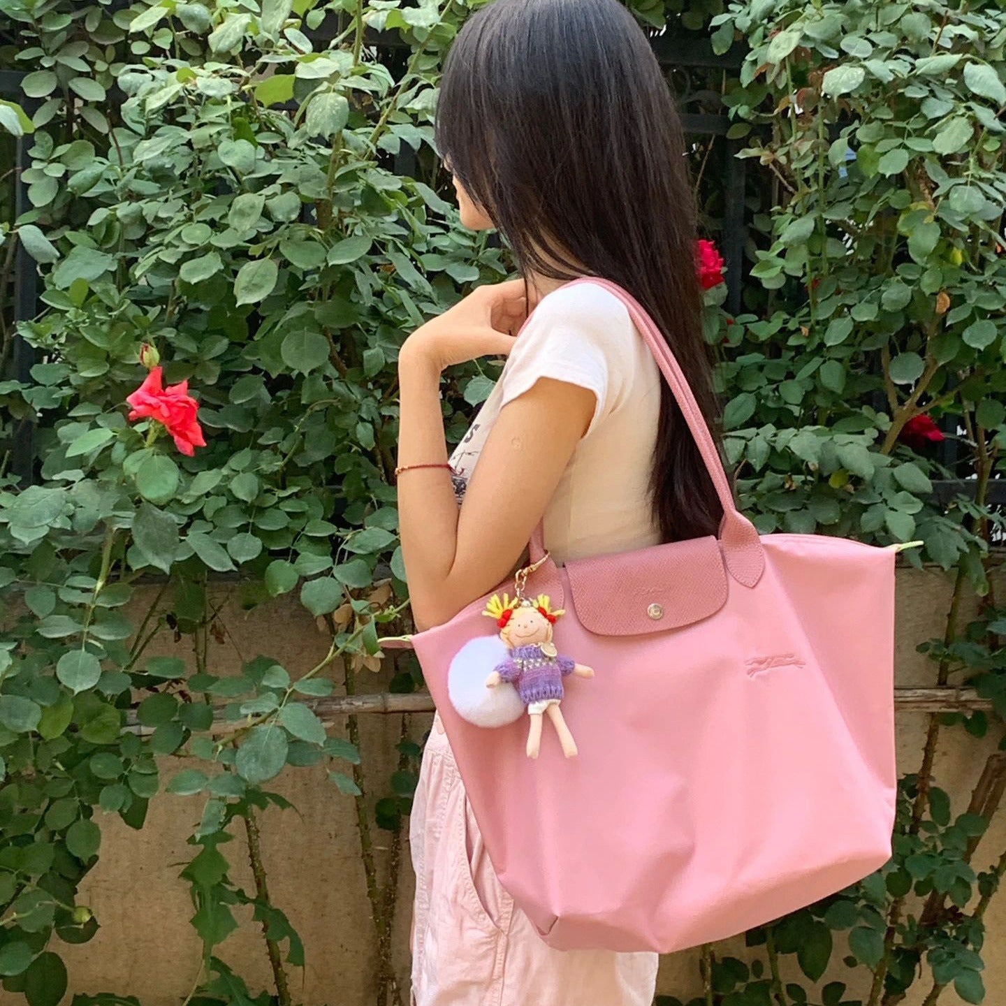 Women's Nylon Dumpling Embroidered Large Capacity Totes Shoulder Bags