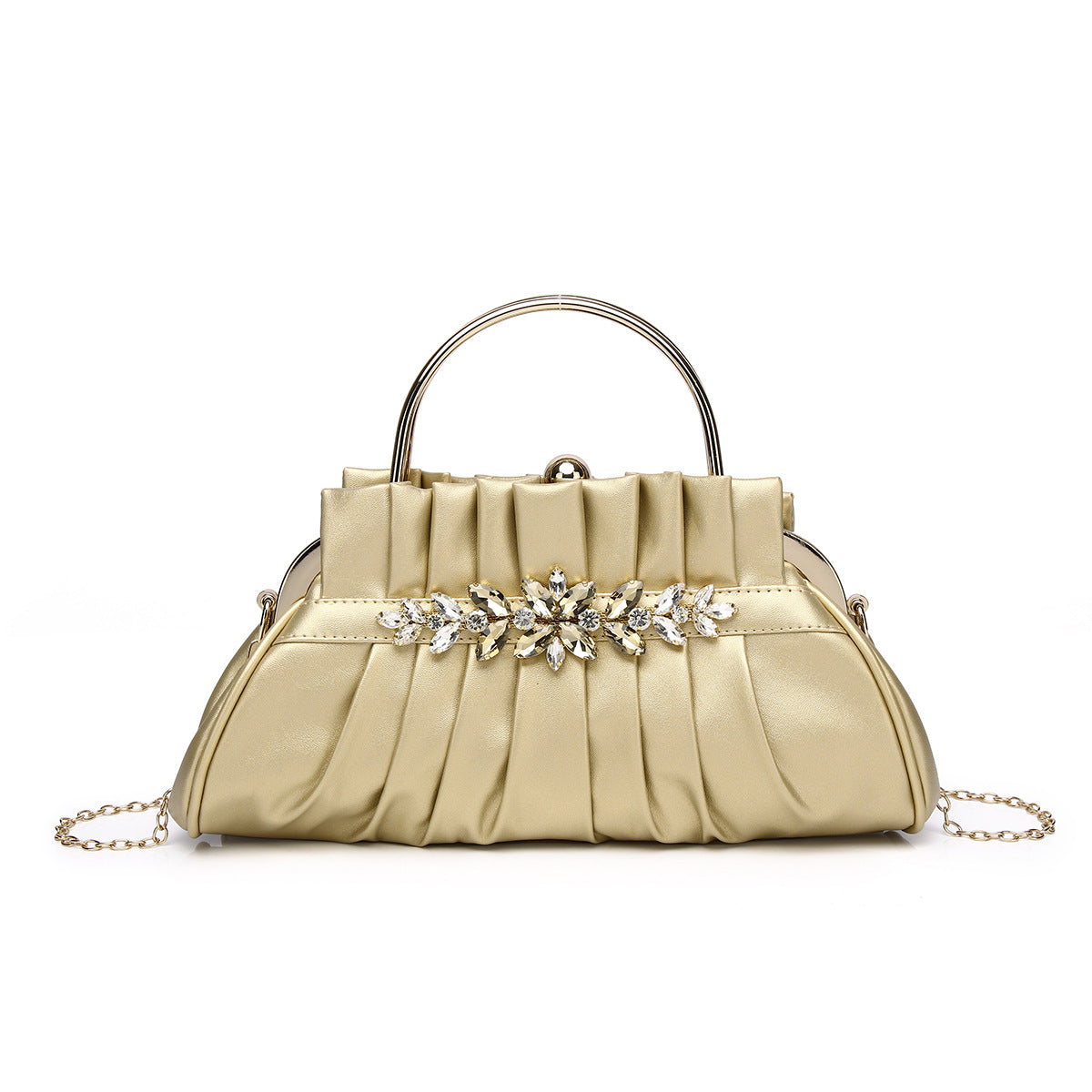 Vintage High-grade Diamond Western Style Wrinkled Handbags