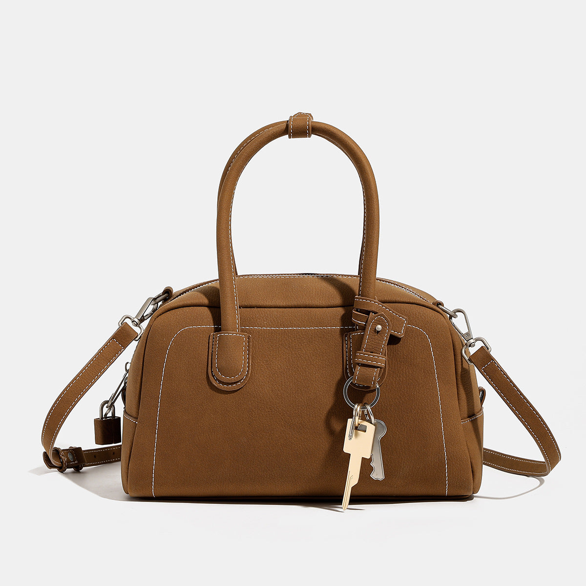 Women's Vintage Autumn Frosted Feeling Tong Boston Women's Shoulder Bag
