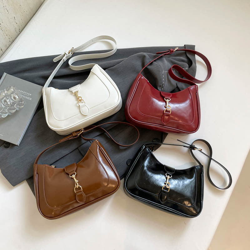 Women's Underarm French Design Glossy Summer Fashion Fashionable Stylish Texture Western Women's Shoulder Bag