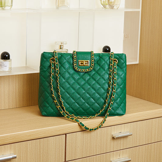 Women's New Large Capacity Fashion Caviar Shoulder Bags