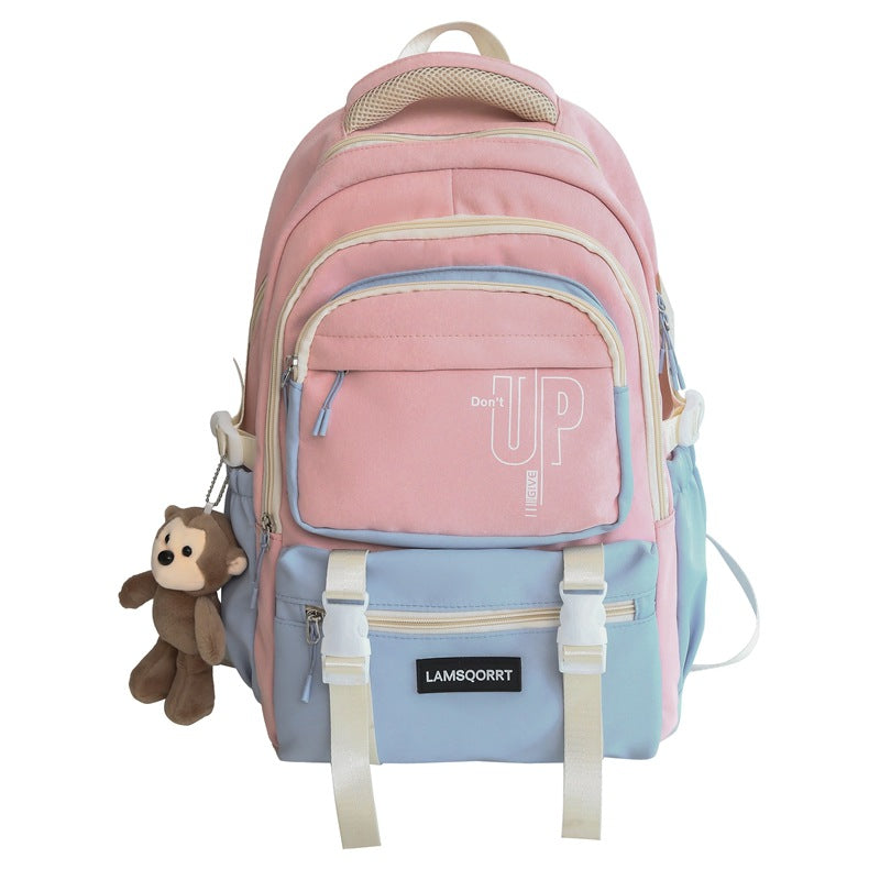Fashion Female Junior High Large Capacity Color Middle School Students' Schoolbags