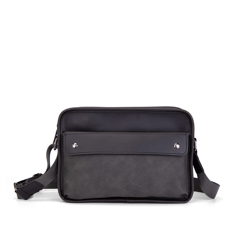 Men's Crazy Horse Leather British Vintage Trendy Men's Messenger Bags