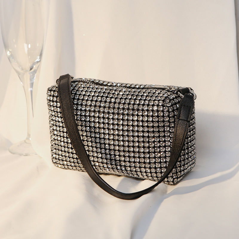 Women's King Rhinestone Full Diamond Banquet Dinner Handbags