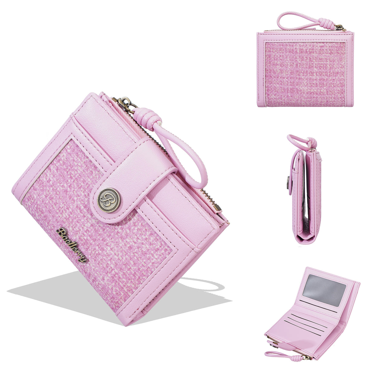 Women's High-grade Color Matching Zipper Multi Slots Ladies Wallet