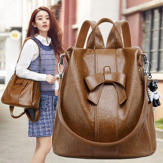 Women's Trendy Korean Fashion Multipurpose Cute Bow Backpacks