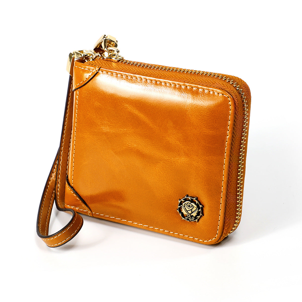 Women's & Men's & Genuine Leather High-grade Short Zip Ladies Wallets