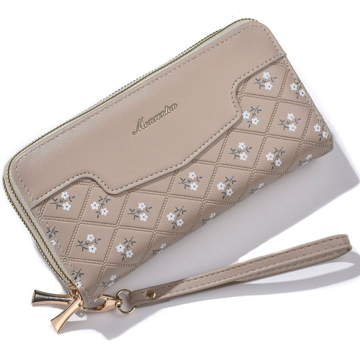 Women's Long Double Zip Trendy Large Capacity Simple Handbags