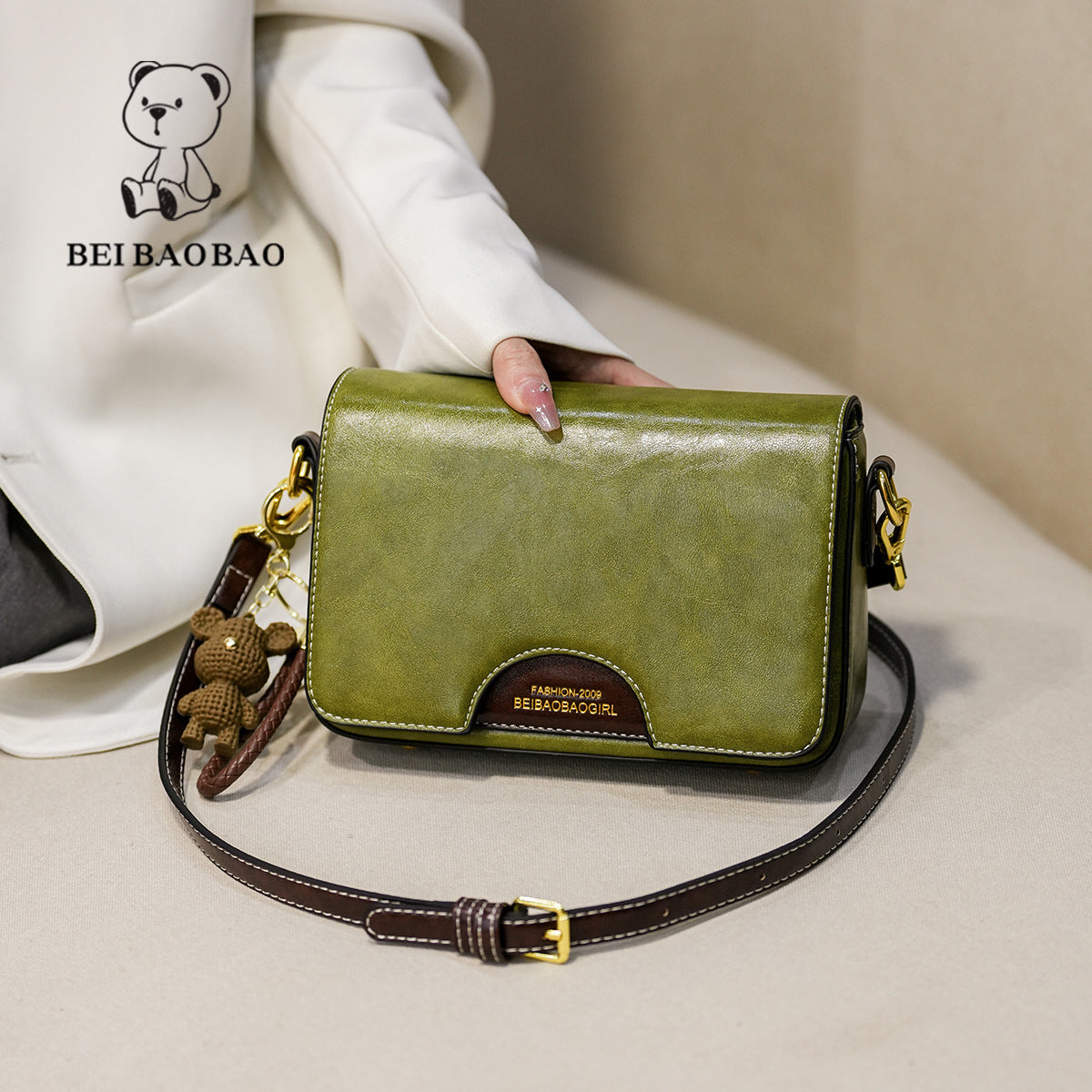 Women's Source Urban Simple Contrast Color Small Square Bags