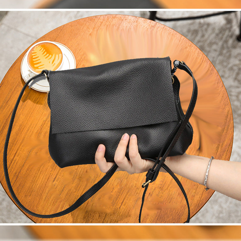 Women's Genuine Leather Simple Fashion Street Cowhide Shoulder Bags