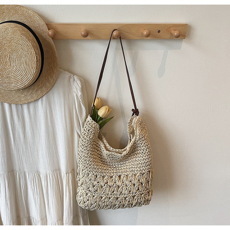 Summer Seaside Vacation Style Beach Fashion Straw Women's Shoulder Bag