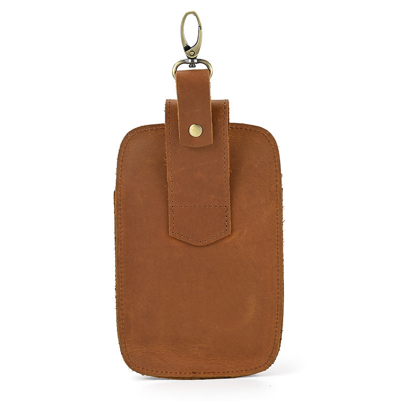 Pocket Crazy Horse Multifunctional Across Mobile Men's Waist Packs