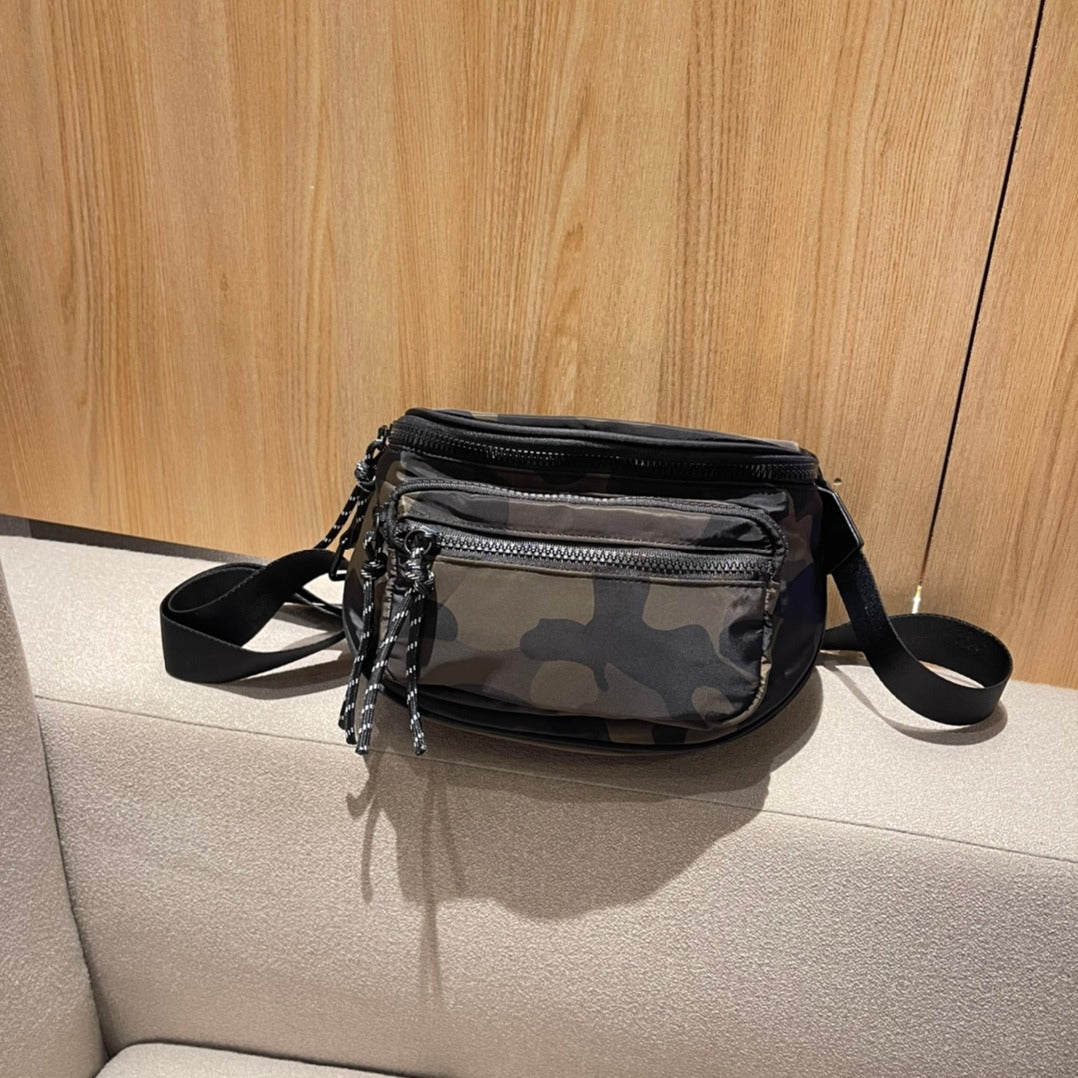 Trendy Saddle Large Capacity Nylon Cloth Crossbody Bags