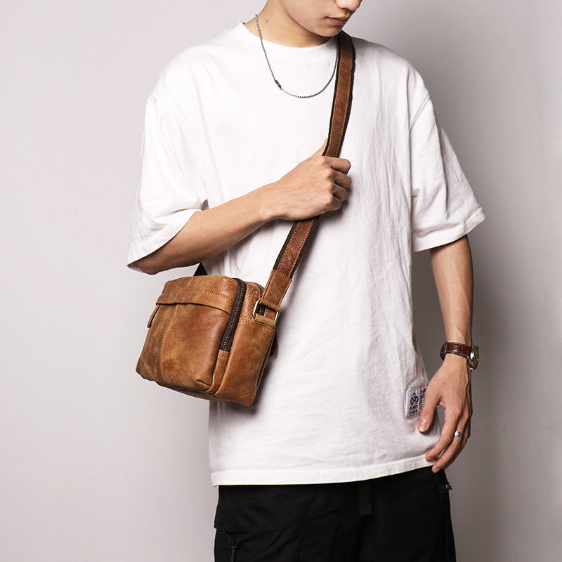 Women's & Men's Retro Fashion Closed Toe Layer Cowhide Bags