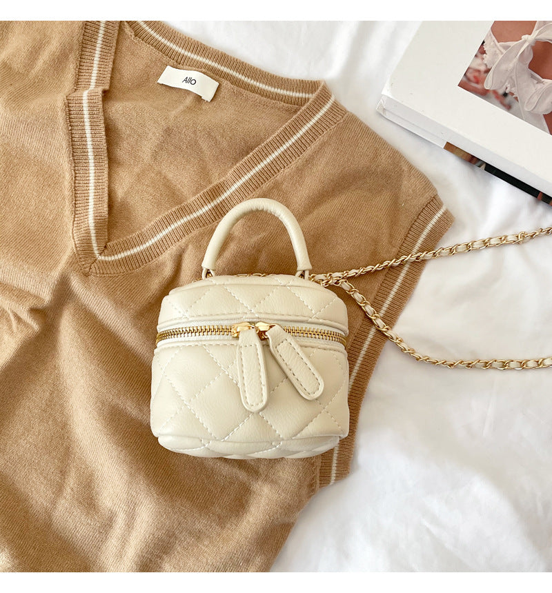 Women's Fashion Chain Box Mini Diamond Quilted Crossbody Bags