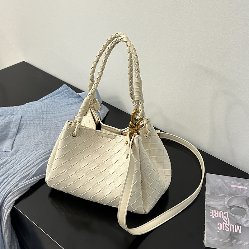 Women's Retro Fashion Personality Trendy Woven Textured Small Square Bags