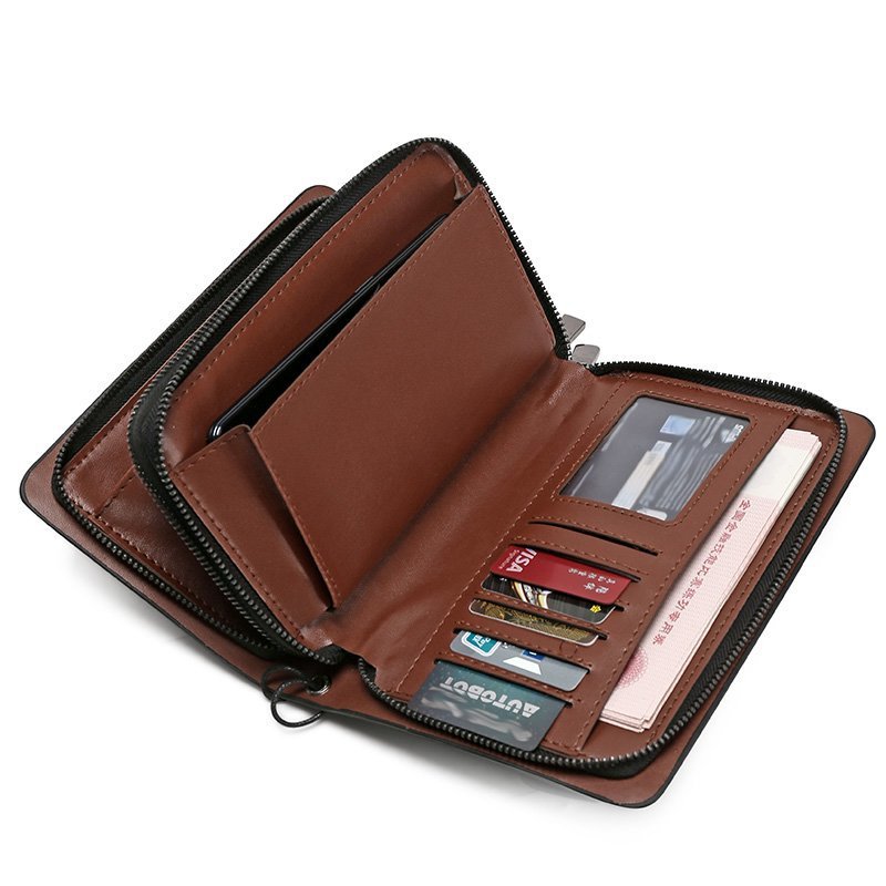 Men's Clutch Large Capacity Business Long Zipper Bags