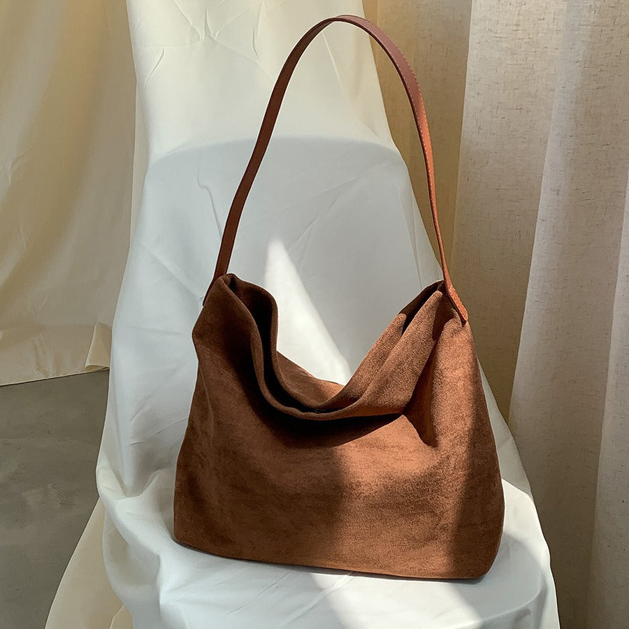 Style Plush Large Capacity Female Class Shoulder Bags