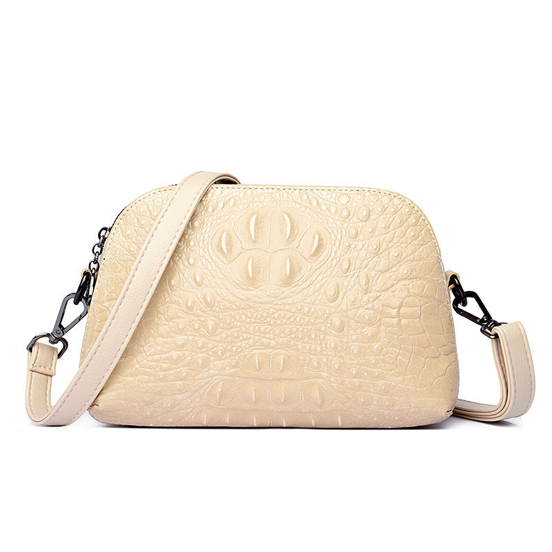 Women's Fashion Crocodile Pattern Shell Large Capacity Handbags