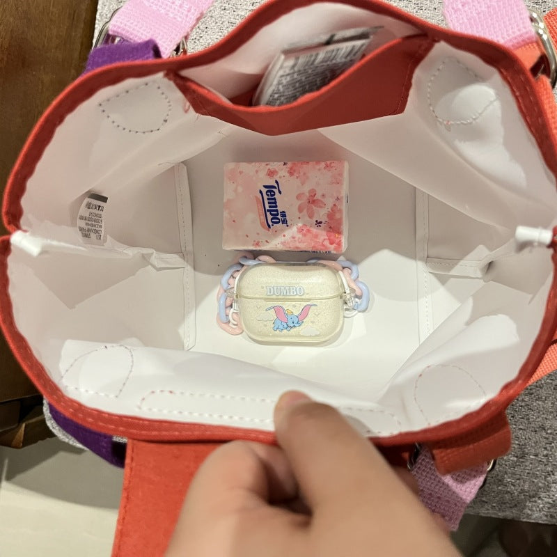 Color Dragon Boat Ribbon Block Waterproof Handbags