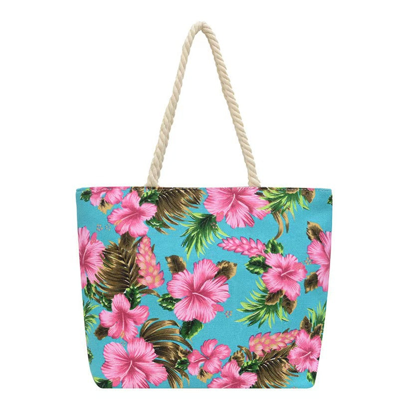 Women's Pattern Canvas Floral Cloth Ethnic Style Large Women's Shoulder Bag
