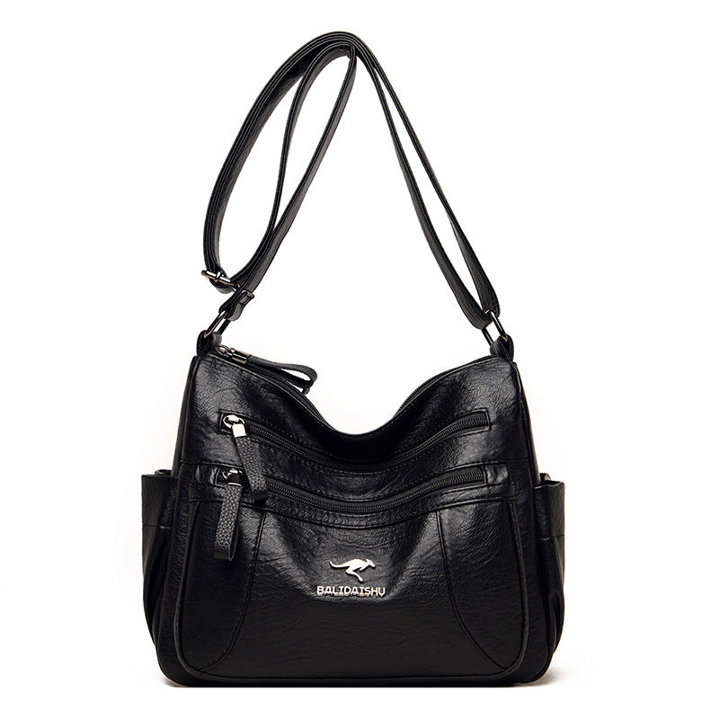 Women's Large Capacity Soft Leather Mother Fashion Crossbody Bags