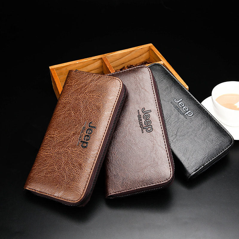 Men's Long Zip Male Youth Clutch Large Capacity Men's Wallet