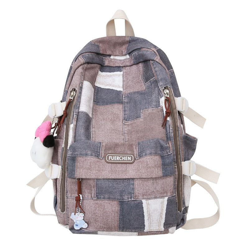 Women's & Men's & High College Simple Large Capacity Backpacks