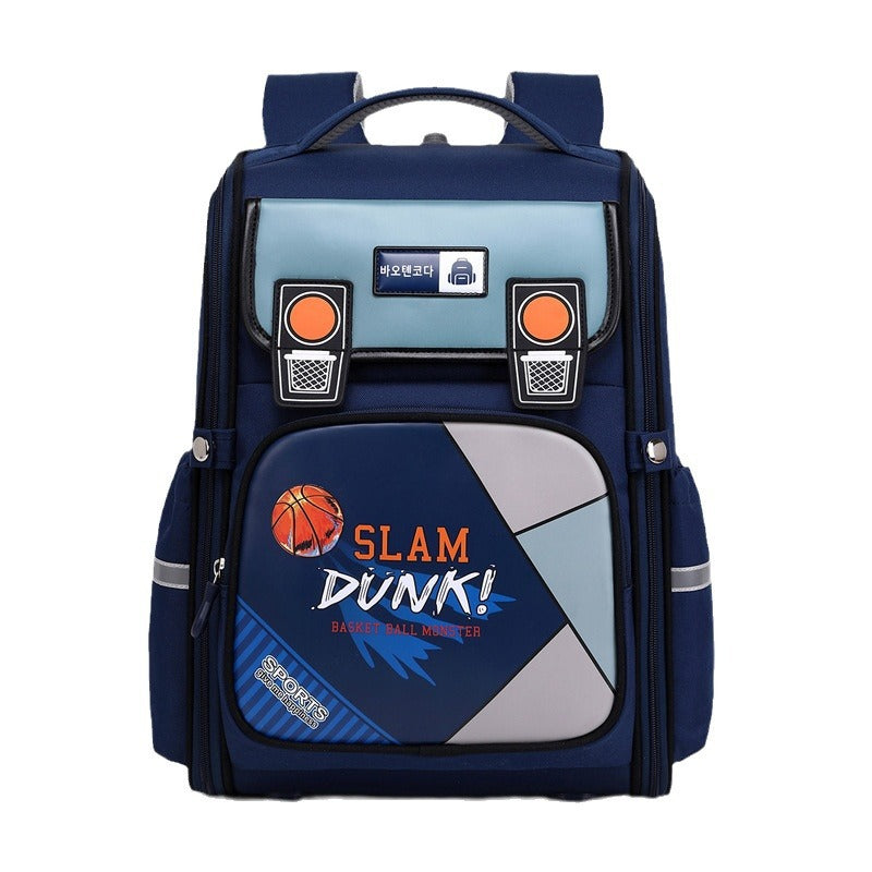 Vertical Fashion Cartoon Primary Grade Spine Elementary School Students' Schoolbags