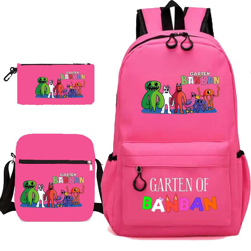 Elegant Unique Garden Game Pencil Three-piece Elementary School Students' Schoolbags