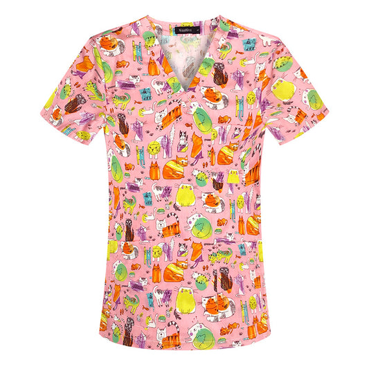 Sleeve Split Doctor Hand Washing Summer Thin Cotton Uniform