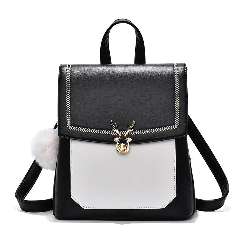 Women's Korean Fashionable Color Matching Shopping Backpacks