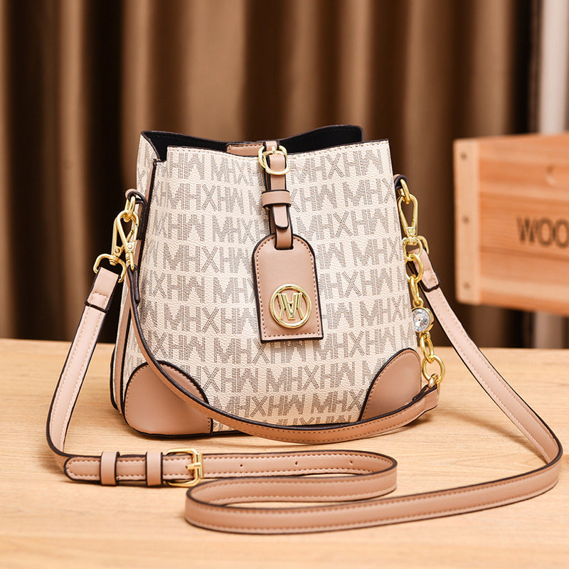 Women's Large Capacity Vintage Print Fashion Bucket Bags