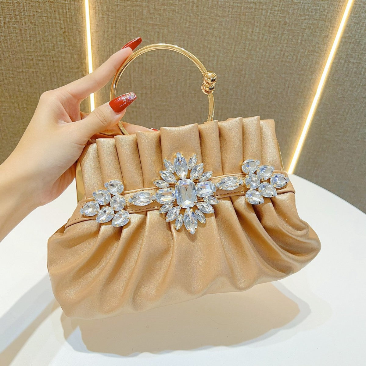 Women's Fashion Refined Rhinestone Dinner Birthday Wedding Handbags