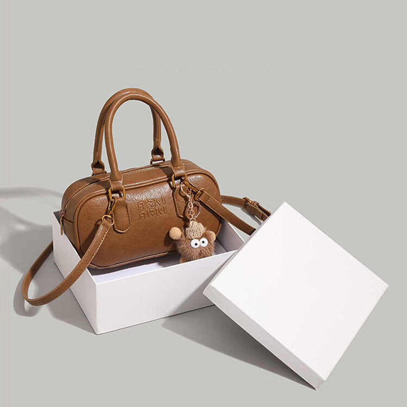 Women's Summer Niche Retro Bowling Portable Women's Handbag