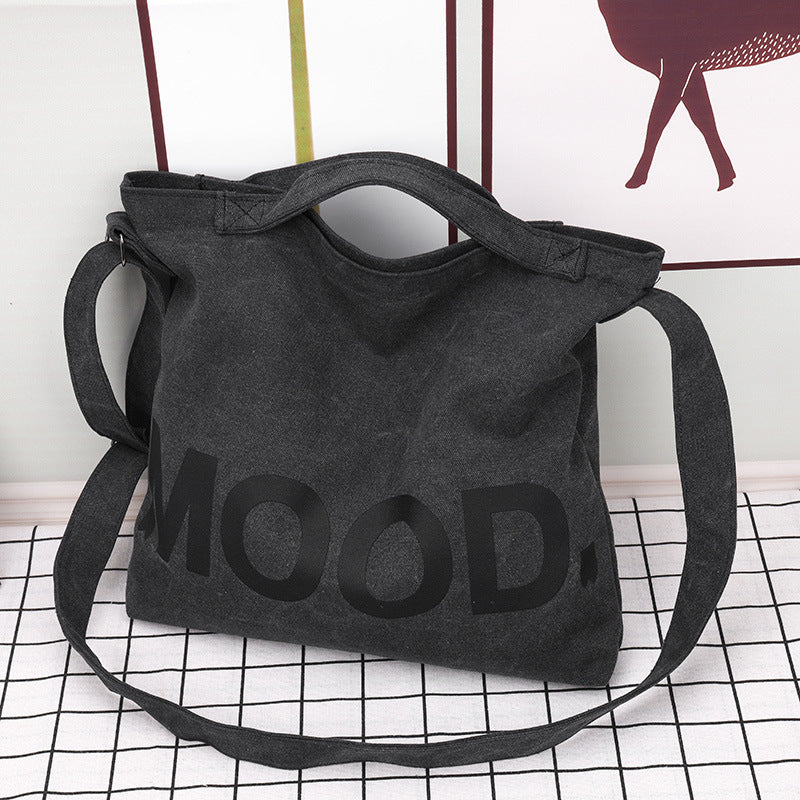 Women's & Men's Canvas Large Capacity Korean Style Tuition Bags